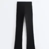 Pantaloni a zampa a vita alta Evermove Pantaloni a zampa a vita alta Evermove