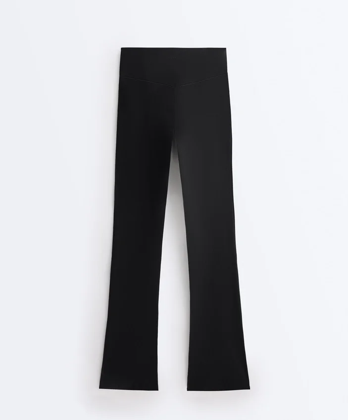 Pantaloni a zampa a vita alta Evermove Pantaloni a zampa a vita alta Evermove