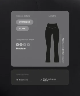 Pantaloni a zampa a vita alta Evermove