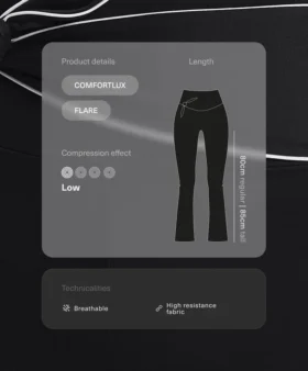 Pantaloni a zampa alta Comfortlux con fiocco