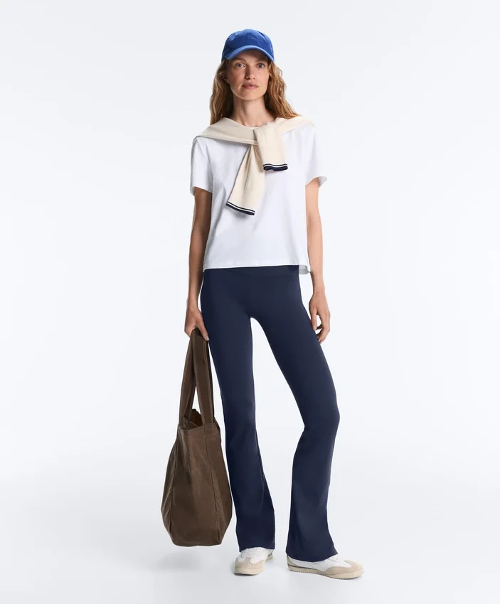 Pantaloni a zampa Comfortlux a vita alta Pantaloni a zampa Comfortlux a vita alta