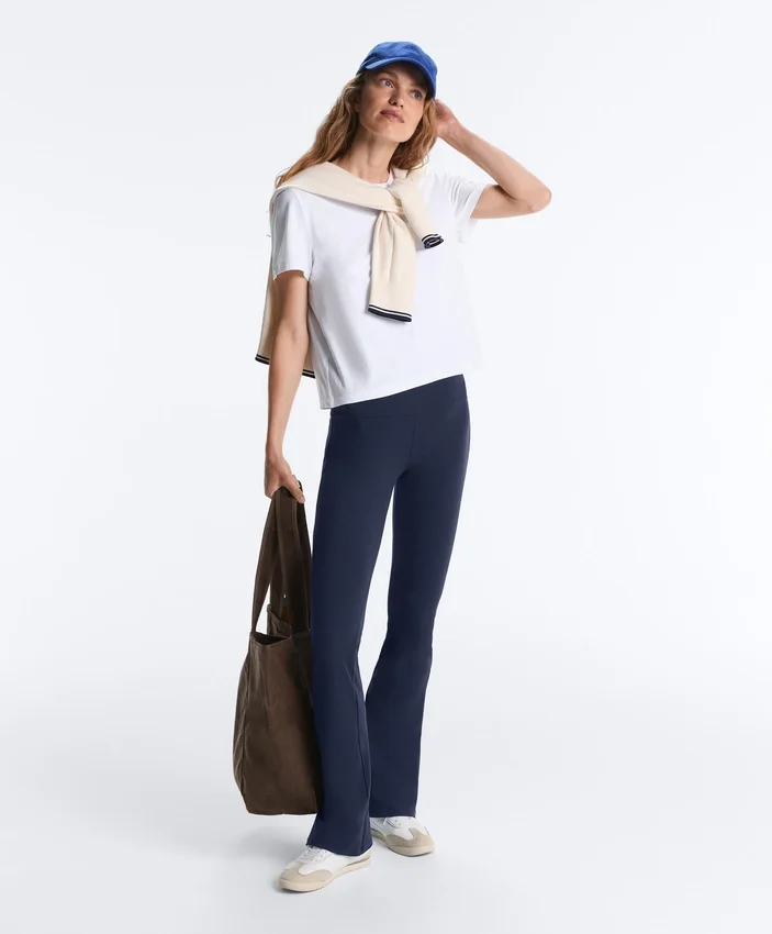Pantaloni a zampa Comfortlux a vita alta Pantaloni a zampa Comfortlux a vita alta