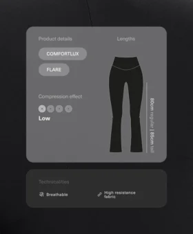 Pantaloni a zampa Comfortlux a vita alta