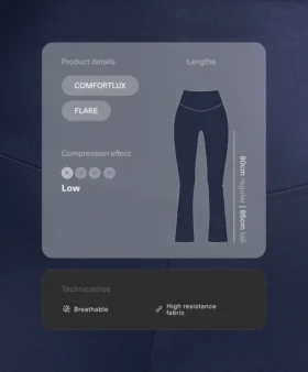 Pantaloni a zampa Comfortlux a vita alta