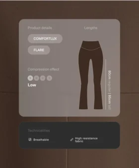 Pantaloni a zampa Comfortlux a vita alta