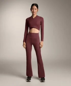 Pantaloni a zampa Comfortlux a vita alta