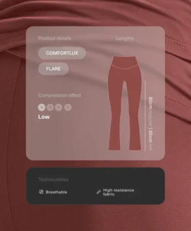 Pantaloni a zampa Comfortlux a vita alta