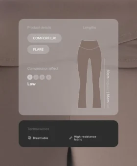 Pantaloni a zampa Comfortlux a vita alta
