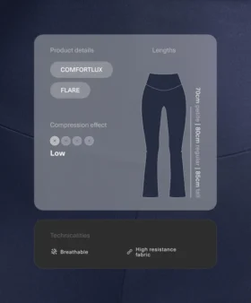 Pantaloni a zampa Comfortlux a vita alta