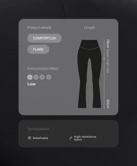 Pantaloni a zampa Comfortlux a vita altissima