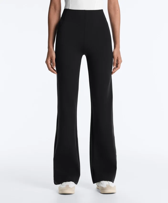 Pantaloni a zampa d’elefante a vita alta effetto neoprene Pantaloni a zampa d’elefante a vita alta effetto neoprene