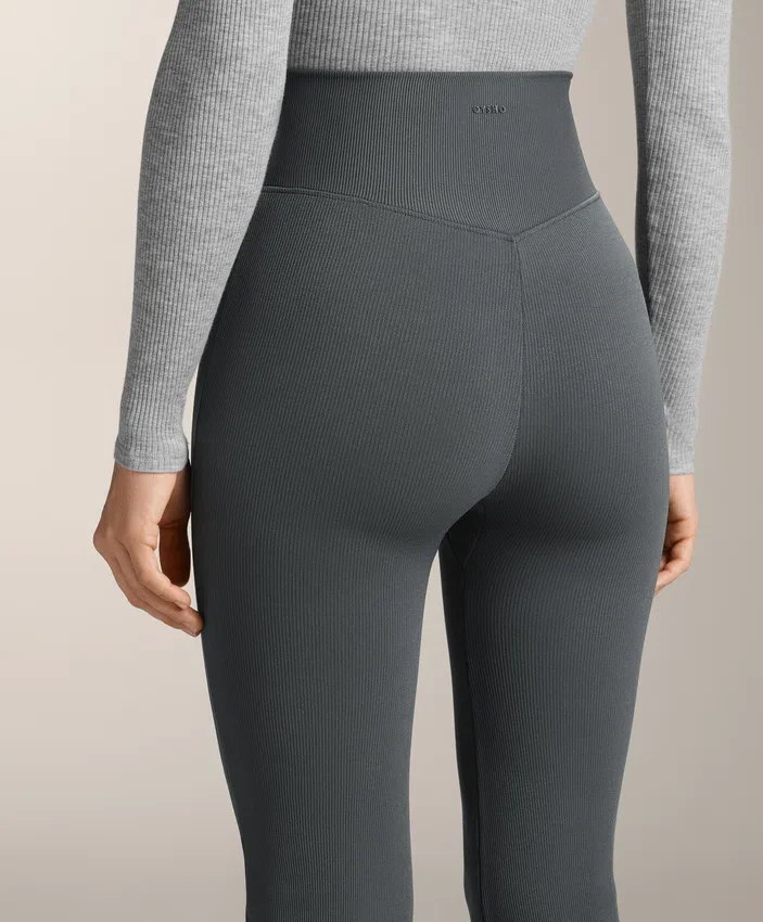 Pantaloni a zampa d’elefante con costine extra caldi senza cuciture a vita altissima Pantaloni a zampa d’elefante con costine extra caldi senza cuciture a vita altissima
