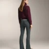 Pantaloni a zampa d’elefante con costine extra caldi senza cuciture a vita altissima Pantaloni a zampa d’elefante con costine extra caldi senza cuciture a vita altissima
