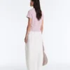 Pantaloni affusolati a pieghe in 100% cotone Pantaloni affusolati a pieghe in 100% cotone