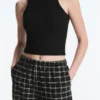 Pantaloni bloomer a quadri in cotone Pantaloni bloomer a quadri in cotone