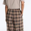 Pantaloni bloomer a quadri in misto cotone Pantaloni bloomer a quadri in misto cotone