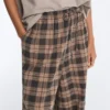 Pantaloni bloomer a quadri in misto cotone Pantaloni bloomer a quadri in misto cotone