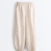 Pantaloni bloomer a righe in 100% lino Pantaloni bloomer a righe in 100% lino