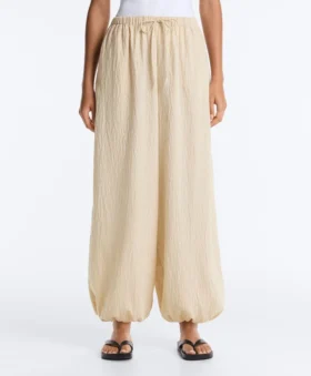 Pantaloni bloomer a righe in misto modal