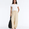 Pantaloni bloomer a righe in misto modal Pantaloni bloomer a righe in misto modal
