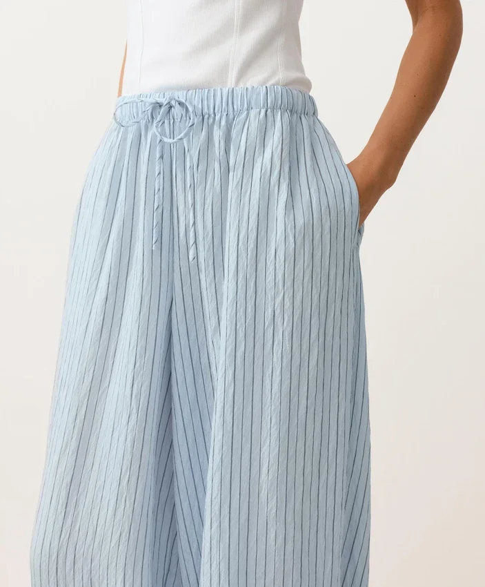 Pantaloni bloomer a righe in misto modal Pantaloni bloomer a righe in misto modal