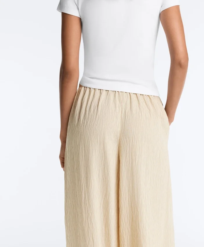 Pantaloni bloomer a righe in misto modal Pantaloni bloomer a righe in misto modal