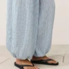 Pantaloni bloomer a righe in misto modal Pantaloni bloomer a righe in misto modal