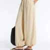 Pantaloni bloomer a righe in misto modal Pantaloni bloomer a righe in misto modal
