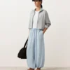 Pantaloni bloomer a righe in misto modal Pantaloni bloomer a righe in misto modal