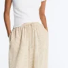 Pantaloni bloomer a righe in misto modal Pantaloni bloomer a righe in misto modal