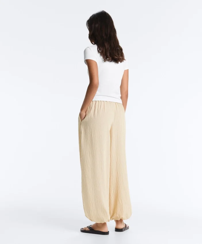 Pantaloni bloomer a righe in misto modal Pantaloni bloomer a righe in misto modal