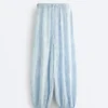 Pantaloni bloomer a righe in misto modal Pantaloni bloomer a righe in misto modal