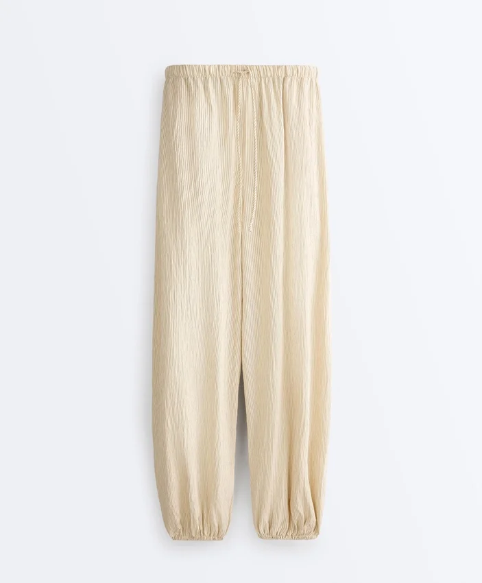 Pantaloni bloomer a righe in misto modal Pantaloni bloomer a righe in misto modal