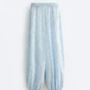 Pantaloni bloomer a righe in misto modal Pantaloni bloomer a righe in misto modal