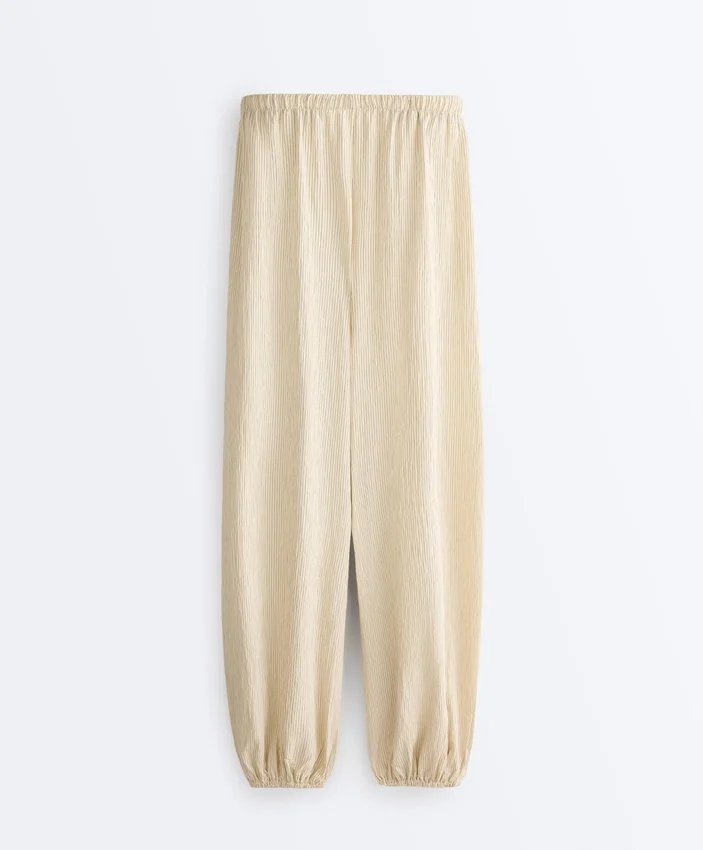 Pantaloni bloomer a righe in misto modal Pantaloni bloomer a righe in misto modal