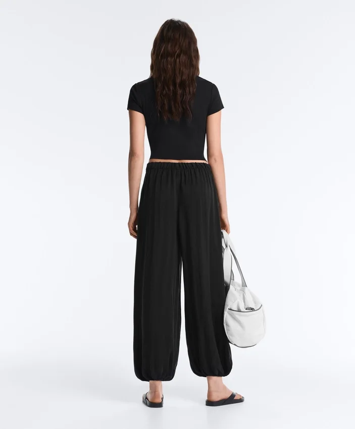 Pantaloni bloomer in 100% cupro Pantaloni bloomer in 100% cupro