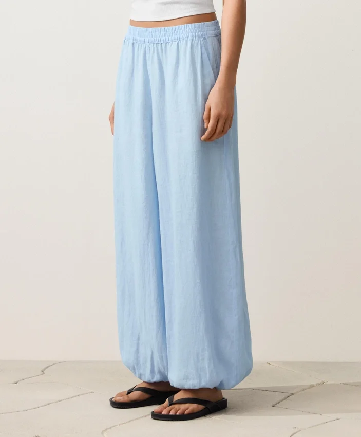 Pantaloni bloomer in 100% lino Pantaloni bloomer in 100% lino