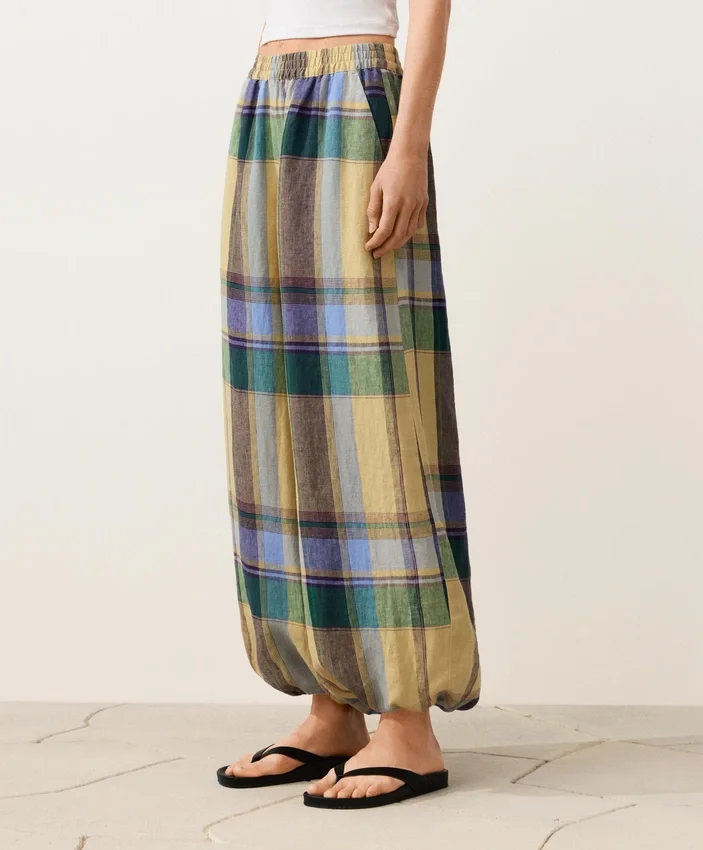 Pantaloni bloomer in 100% lino Pantaloni bloomer in 100% lino