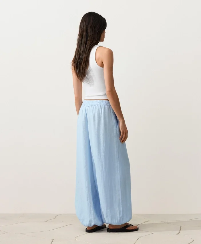 Pantaloni bloomer in 100% lino Pantaloni bloomer in 100% lino
