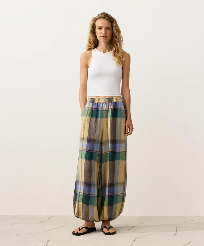 Pantaloni bloomer in 100% lino Pantaloni bloomer in 100% lino