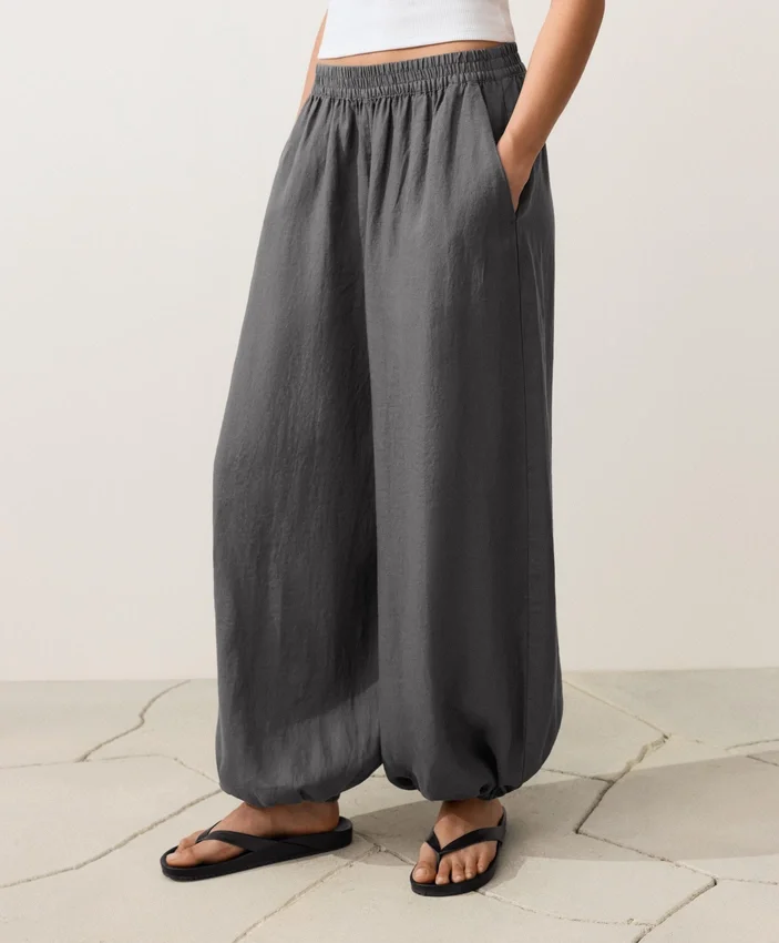 Pantaloni bloomer in 100% lino Pantaloni bloomer in 100% lino