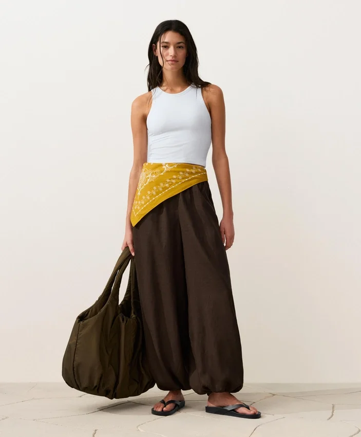 Pantaloni bloomer in 100% lino Pantaloni bloomer in 100% lino