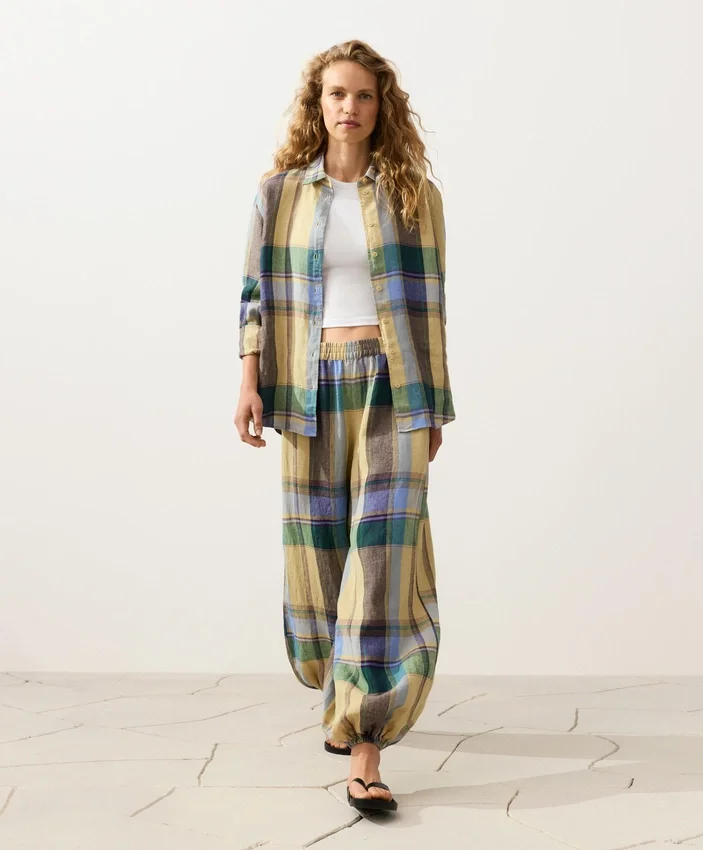 Pantaloni bloomer in 100% lino Pantaloni bloomer in 100% lino