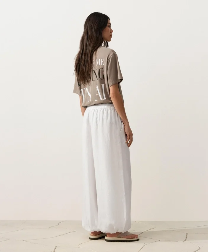 Pantaloni bloomer in 100% lino Pantaloni bloomer in 100% lino