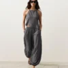 Pantaloni bloomer in 100% lino Pantaloni bloomer in 100% lino
