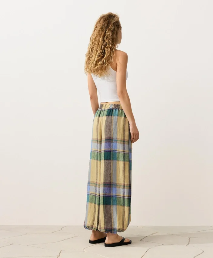 Pantaloni bloomer in 100% lino Pantaloni bloomer in 100% lino