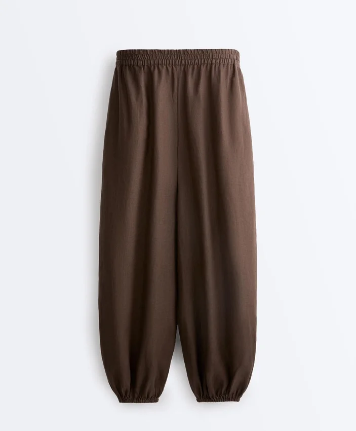 Pantaloni bloomer in 100% lino Pantaloni bloomer in 100% lino