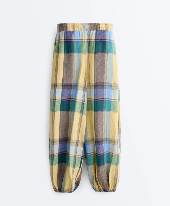 Pantaloni bloomer in 100% lino Pantaloni bloomer in 100% lino