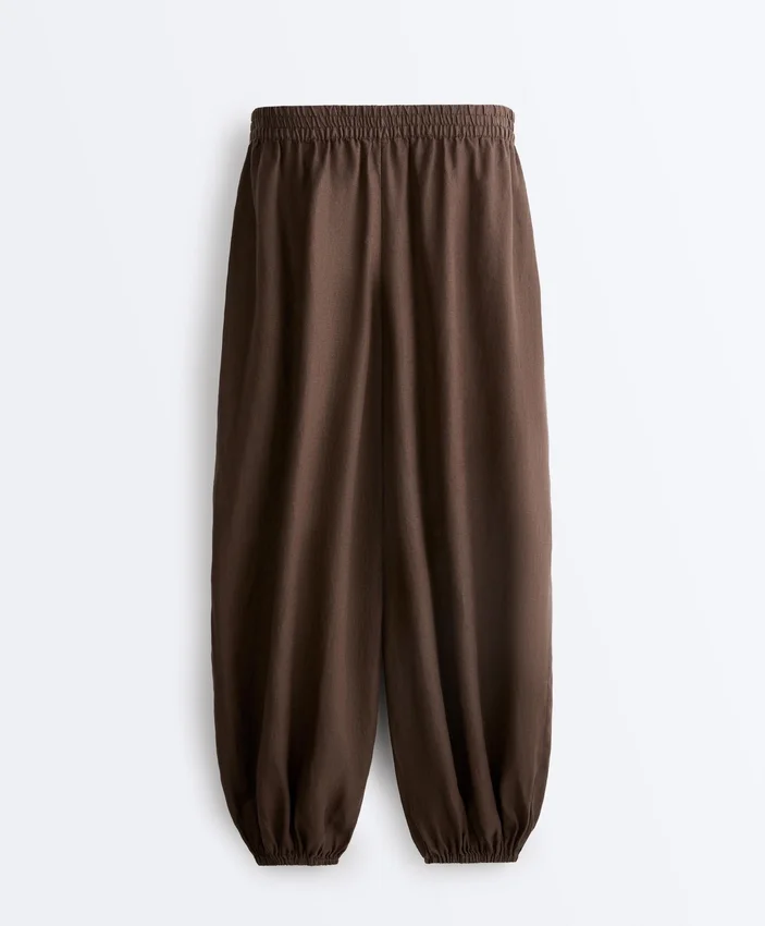 Pantaloni bloomer in 100% lino Pantaloni bloomer in 100% lino