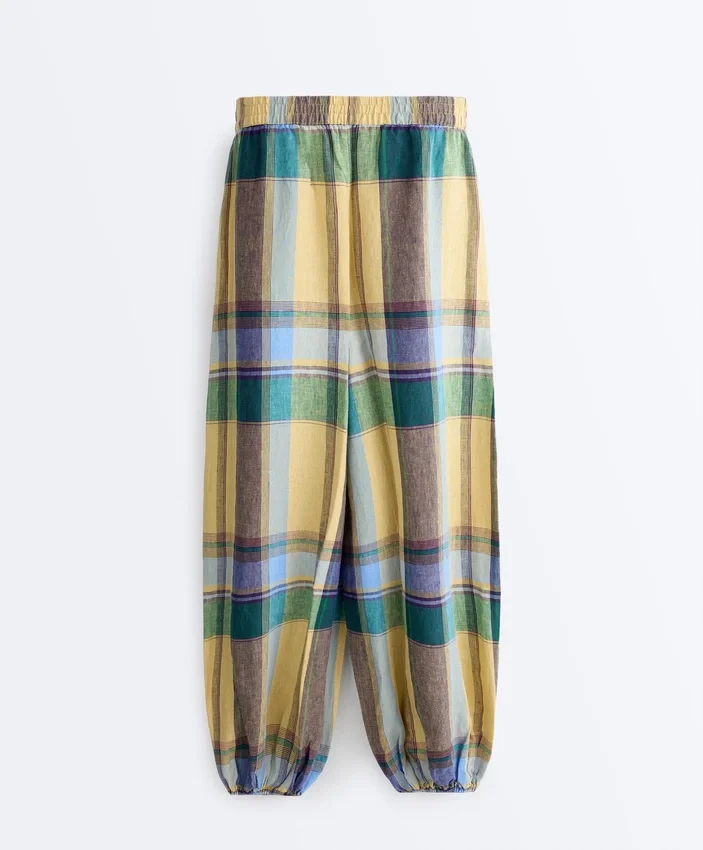 Pantaloni bloomer in 100% lino Pantaloni bloomer in 100% lino
